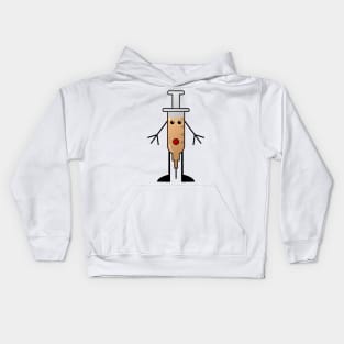 Syringe suprised doodle Kids Hoodie